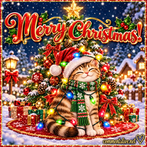 Merry Christmas Cat