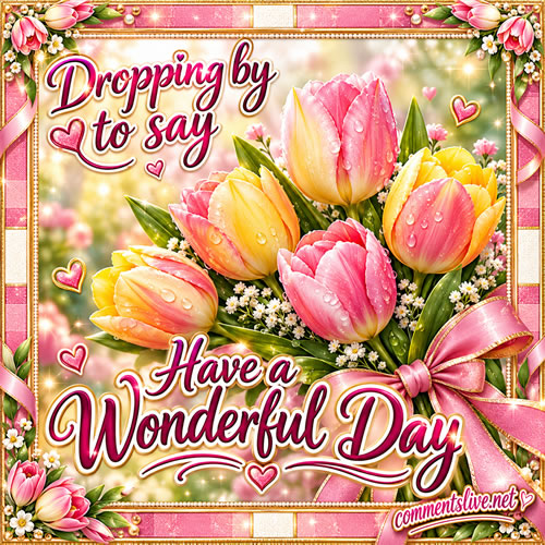 Tulips Have A Beautiful Day Image