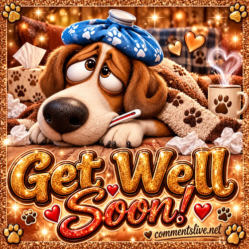 Cozy Get Well Puppy Image