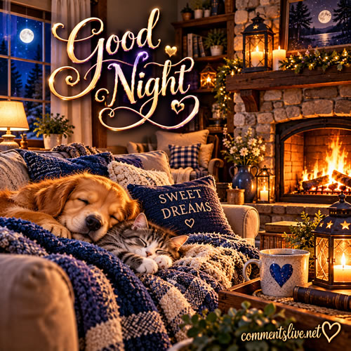 Fireplace Night