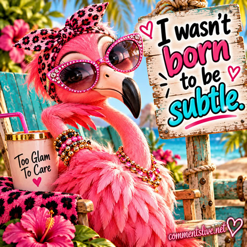 Not Subtile Flamingo