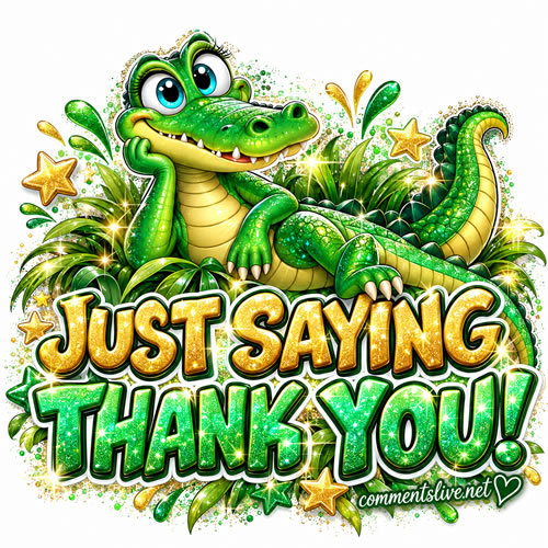 Saying Thanks Alligator