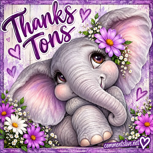 Thanks Tons Elephant Image